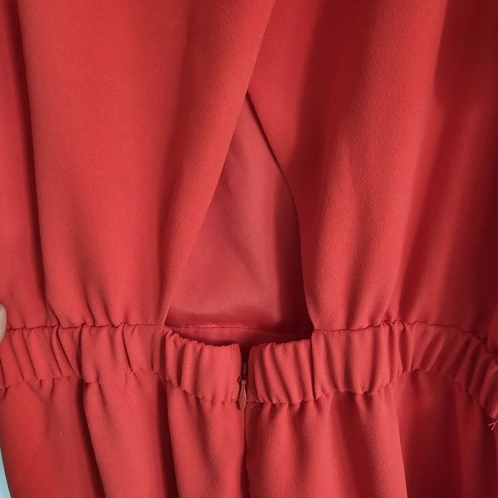 J. Crew Red Ruffle Jumpsuit - Picture 6 of 9
